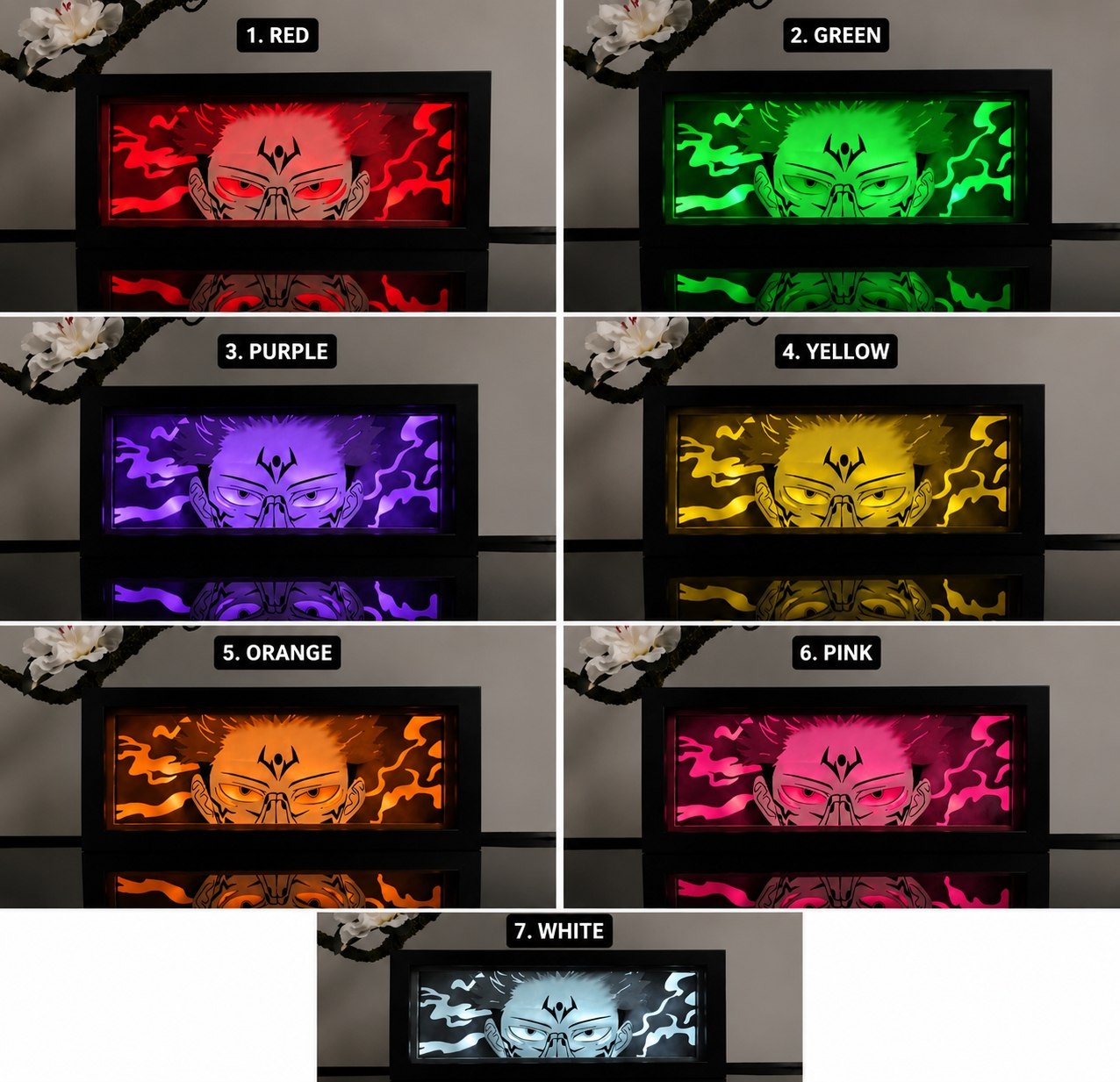 Sukuna 3D LED Light Box - Anime Night Lamp - Image 4