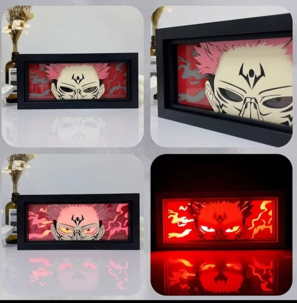 Sukuna 3D LED Light Box - Anime Night Lamp - Image 3