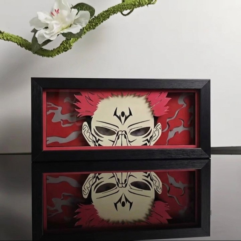 Sukuna 3D LED Light Box - Anime Night Lamp