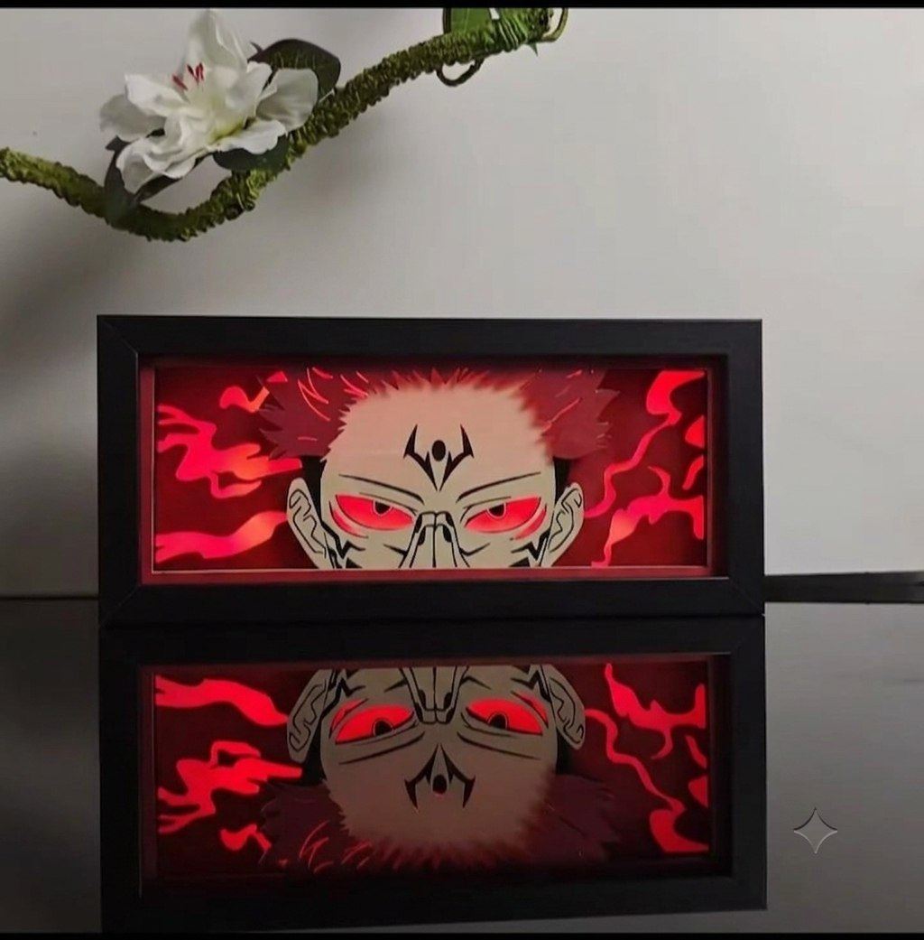 Sukuna 3D LED Light Box - Anime Night Lamp - Image 2