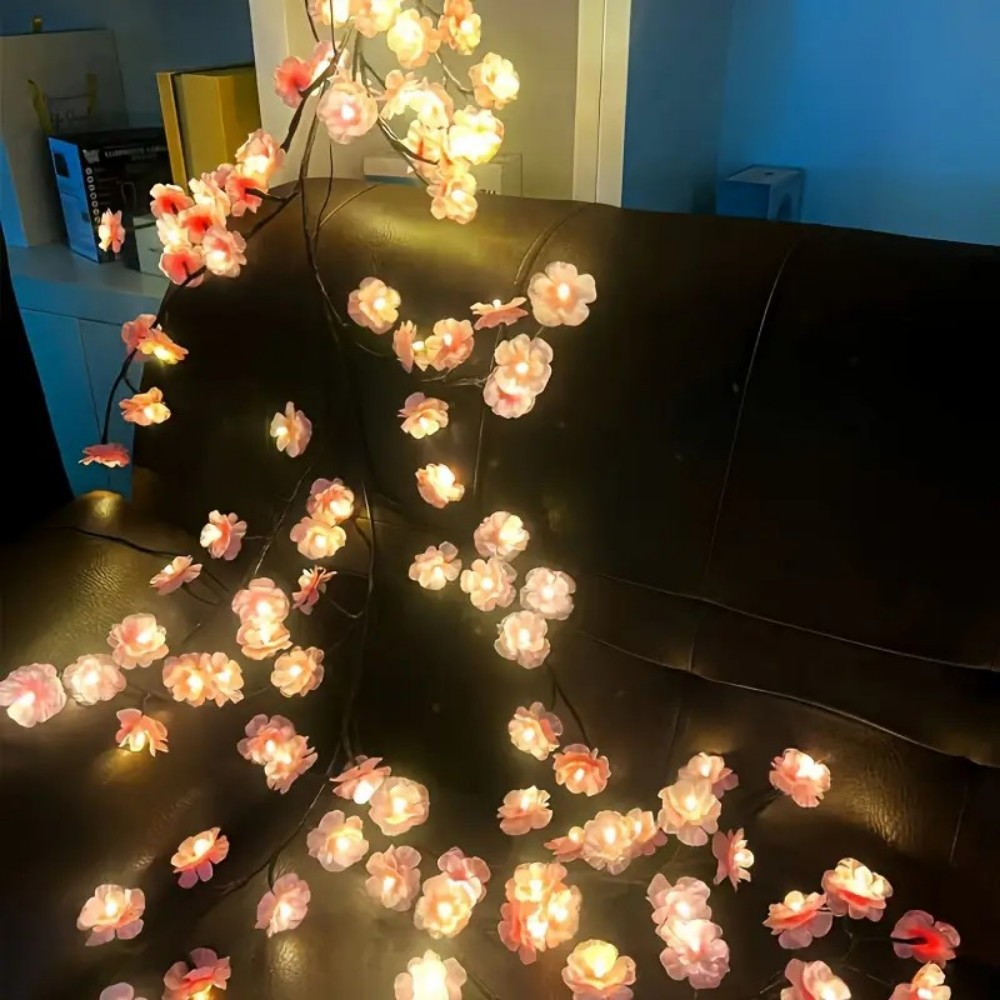 1PC 72/96/144LED Cherry Blossom Tree Lights USB Powered Dimmable LED Artificial Flower Branch Lamp for Bedroom Wedding Party - Image 3