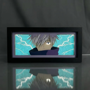 Satoru Gojo Jujutsu Kaisen 3D papercut LED color-changing shadow box lamp display grid