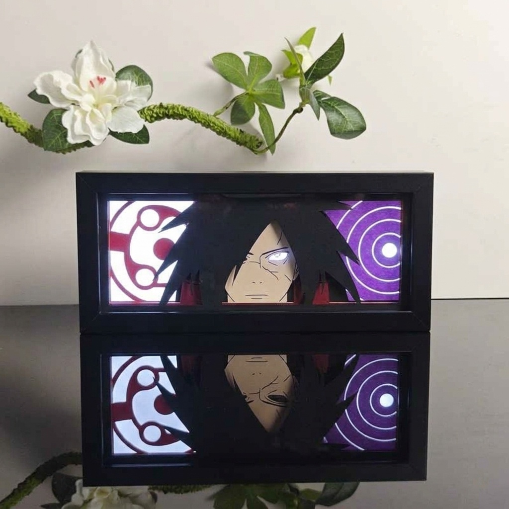 Madara Uchiha RGB Light Box – 7 Color Anime Desk Lamp & Gaming Setup Decor